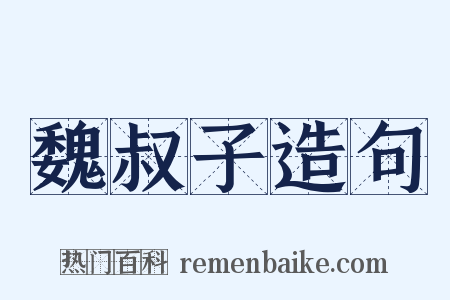 魏叔子造句是什么意思的图片